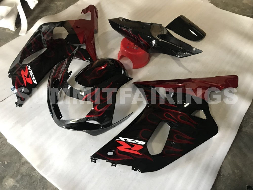 Fairings For Suzuki GSXR 600 (2001-2003) Red Flame