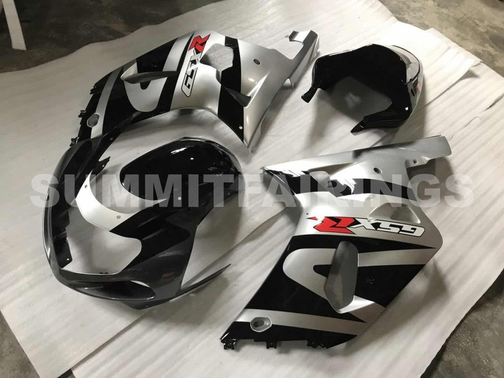 Fairings For Suzuki - GSXR600-750 K1 2001-2003 Black Silver