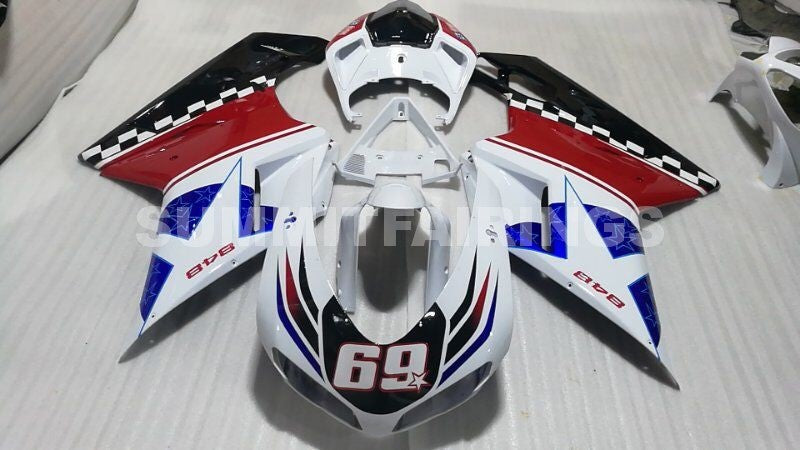 Fairings For Ducati 1098 1198 848 Red White Blue Star 848 (2007-2011)