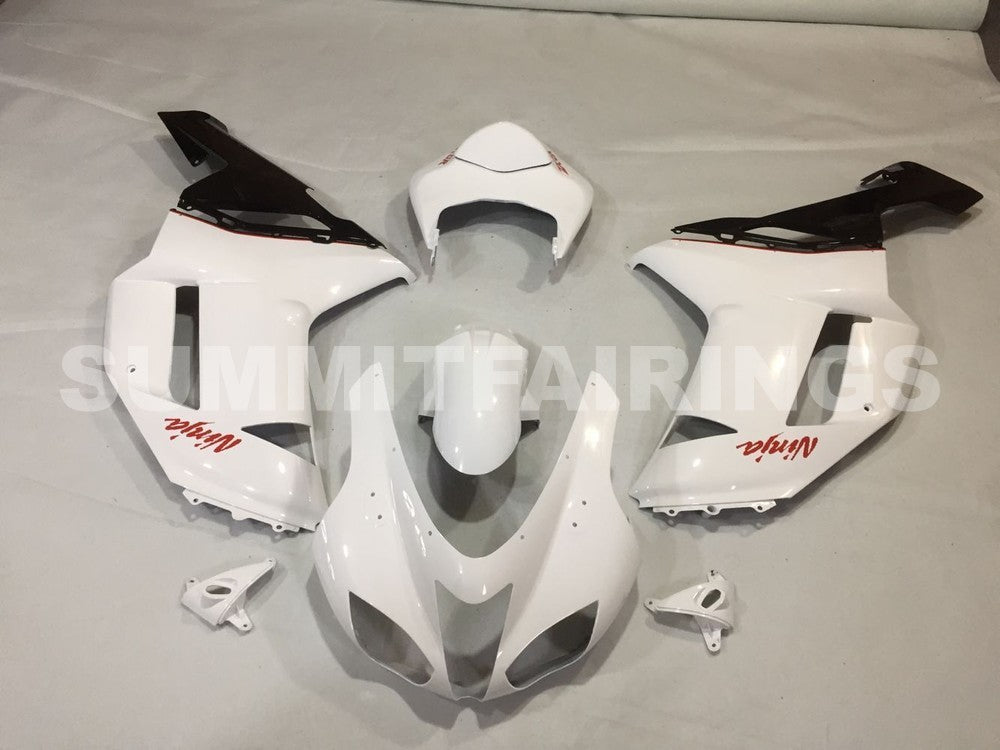 Fairings For Kawasaki ZX6R ZX636 Pure White Red Black ZX6R (2007-2008)
