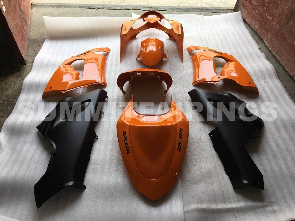 Fairings For Kawasaki ZX-6R, 2005-2006 - Orange & Black