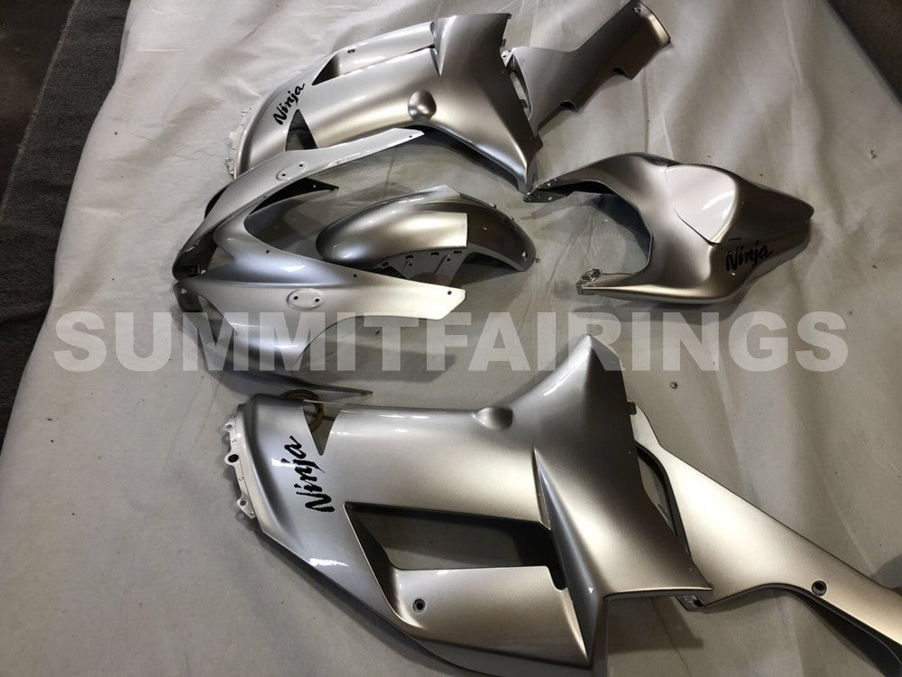 Fairings For Kawasaki ZX6R ZX636 Silver Ninja (2007-2008)