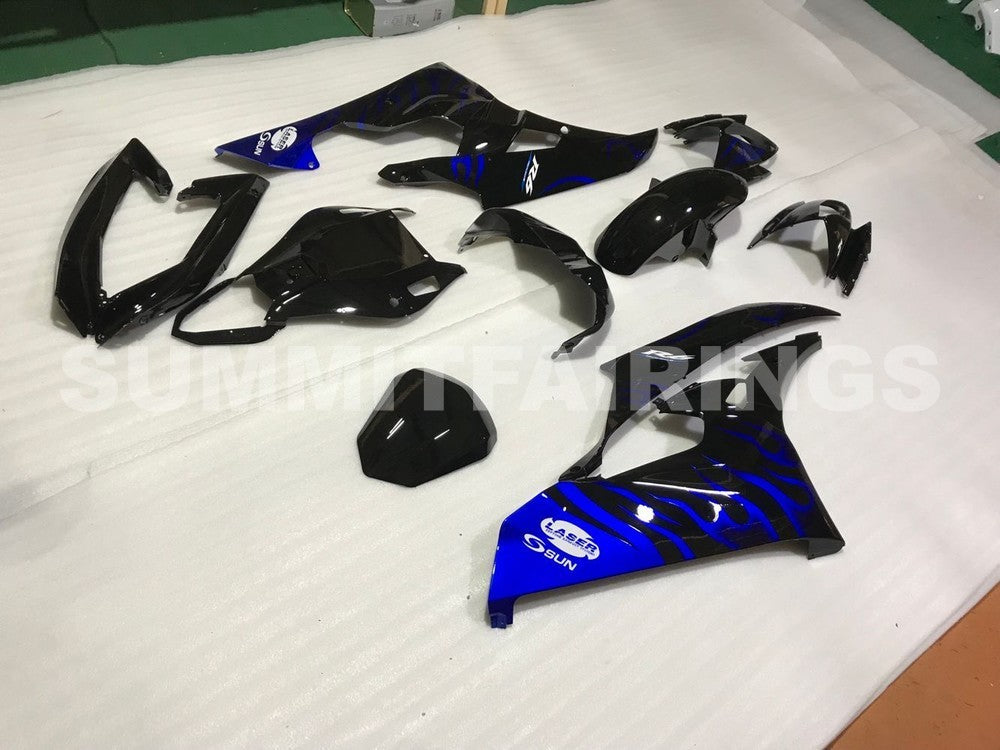 Fairings For Yamaha YZF-R6 Black & Blue Flame R6 (2006-2007)