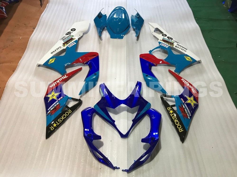 Fairings For Suzuki GSXR 1000 Blue Rockstar Makita GSXR (2005-2006)