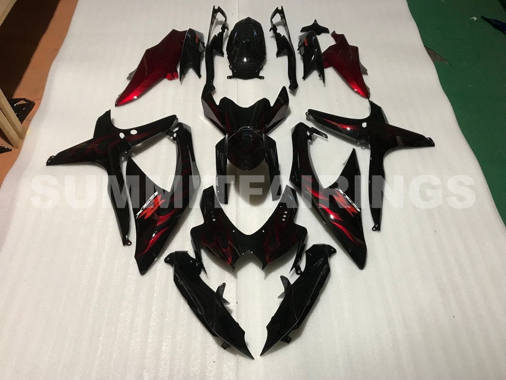 Fairings For Suzuki GSXR 600 750 (2008-2010) Red Flame