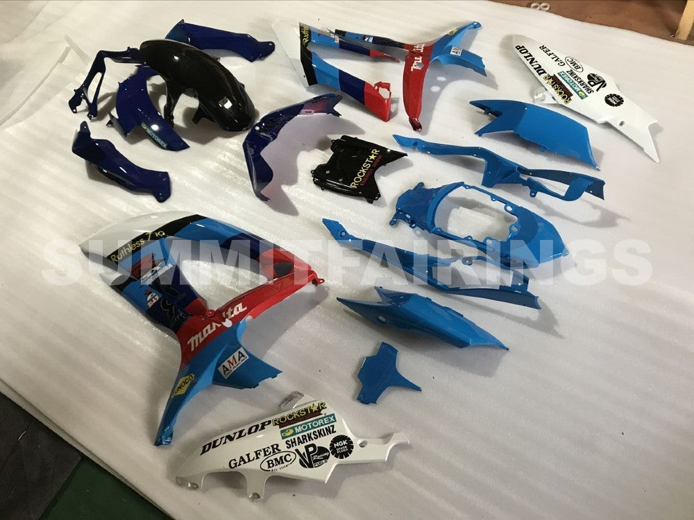 Fairings For Suzuki GSXR 600 750 Blue Rockstar Malkita (2008-2009-2010)