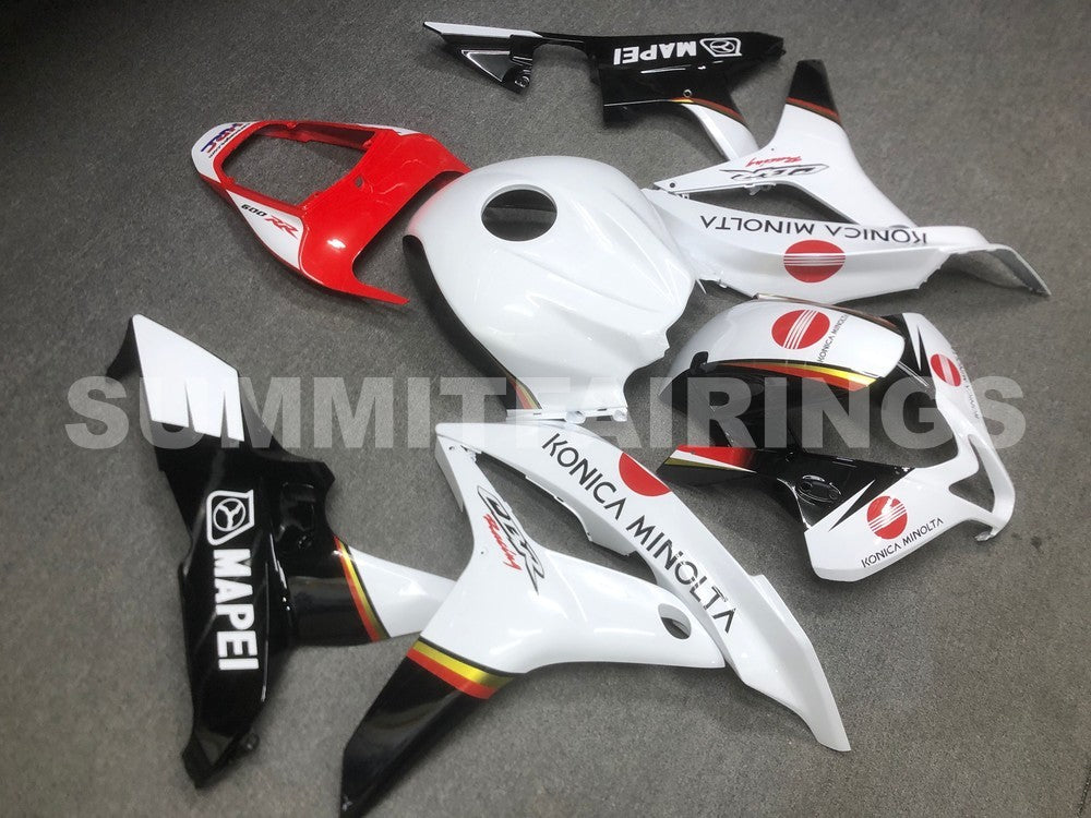 Fairings For Honda CBR 600 RR White & Red Konica (2007-2008)