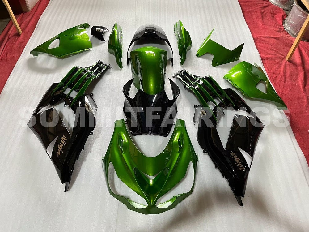Fairings For Plastics Kawasaki ZX14R Ninja Green Black (2012-2021)