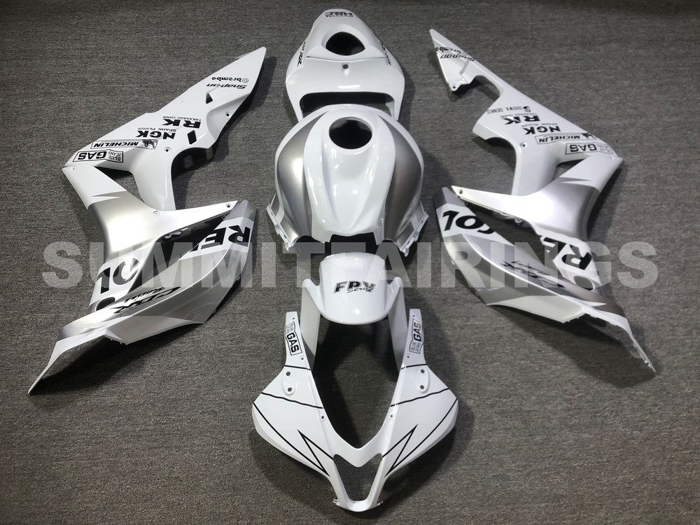 Fairings For Honda CBR 600 RR Silver & White Repsol (2007-2008)