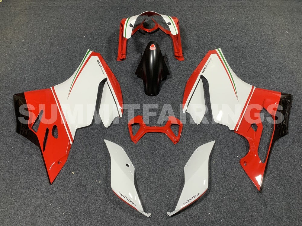 Fairings For Ducati 1199 Panigale Red White 1199 (2012-2015)