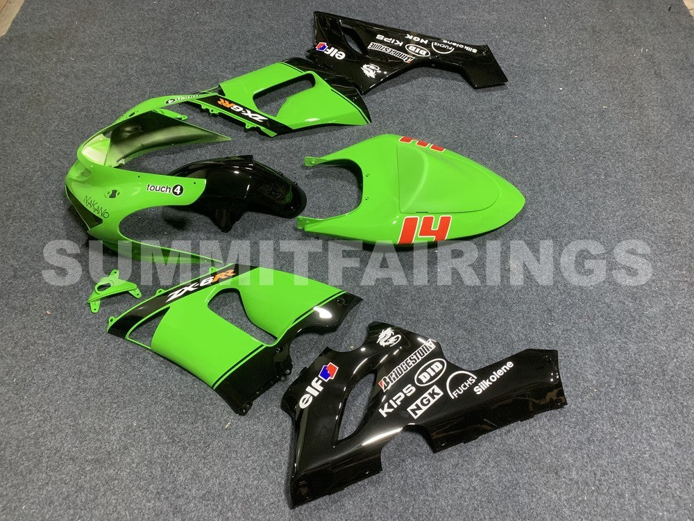 Fairings For Kawasaki ZX6R 636 Green Black No.14 ZX6R (2005-2006)