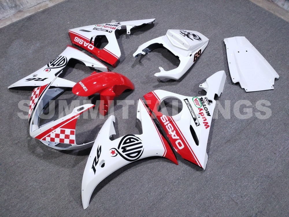 Fairings For Yamaha R6, 2005 - Red White