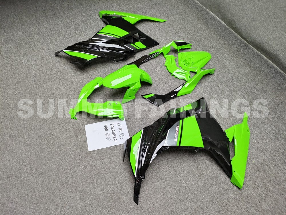 Fairings For Plastics Kawasaki Ninja 300R EX300R Green Black Ninja (2013-2019)