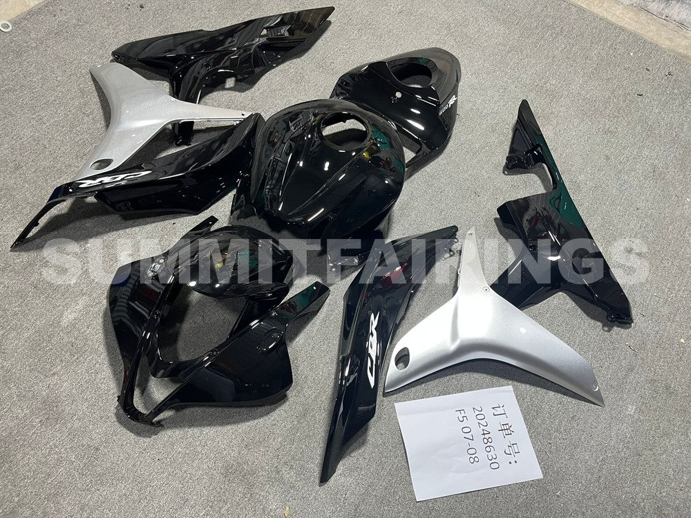 Fairings For Honda CBR 600 RR Black & Silver Honda (2007-2008)