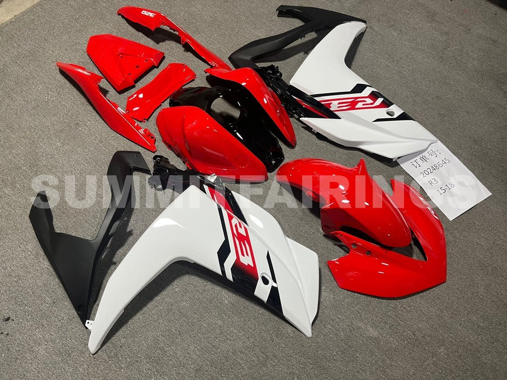 Fairing Kit For Yamaha YZF-R3 2015-2018 White/Red