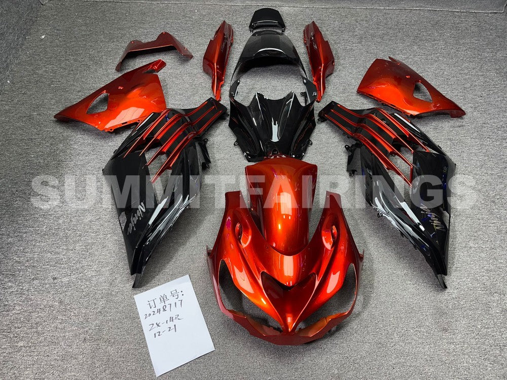 Fairings For Plastics Kawasaki ZX14R Ninja Orange Black (2012-2021)