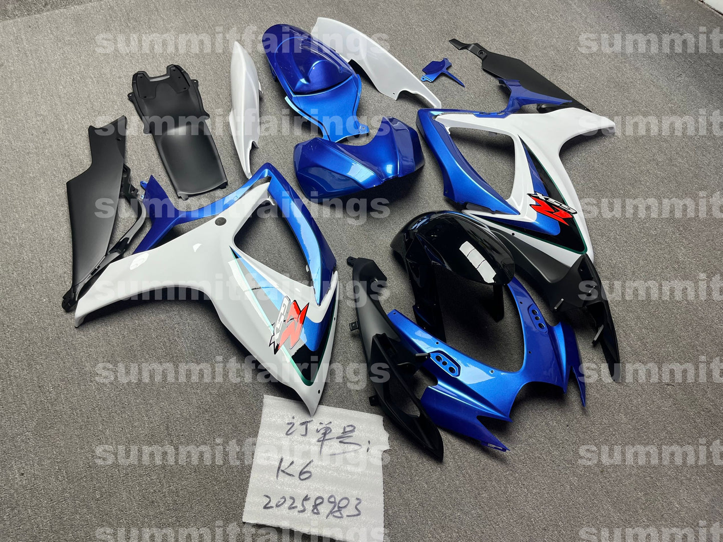 Fairings For Suzuki - GSXR600-750 K6 06-07 Blue and White