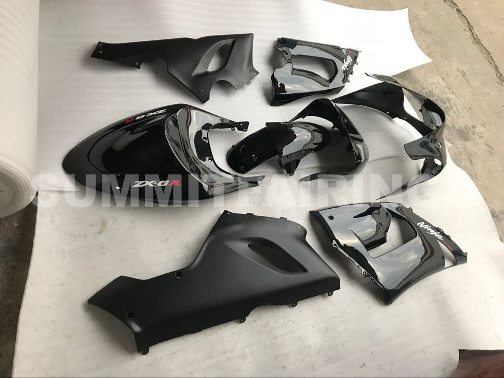 Fairings For Kawasaki ZX6R 636 Black ZX6R (2005-2006)