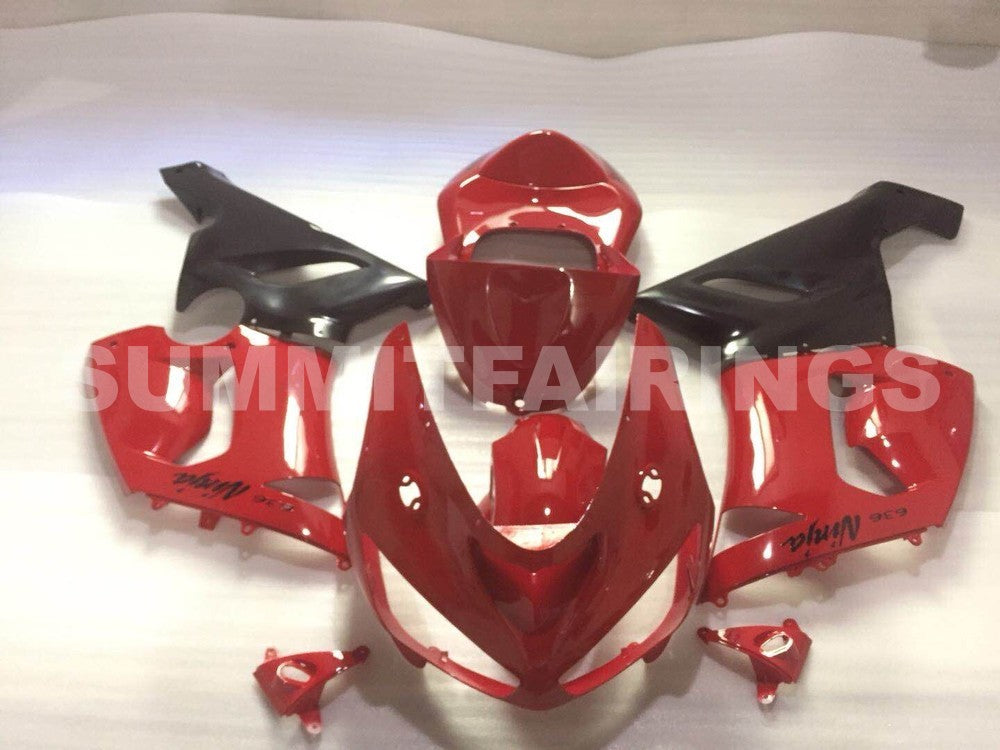 Fairings For Kawasaki ZX6R 636 Red Black Ninja (2005-2006)
