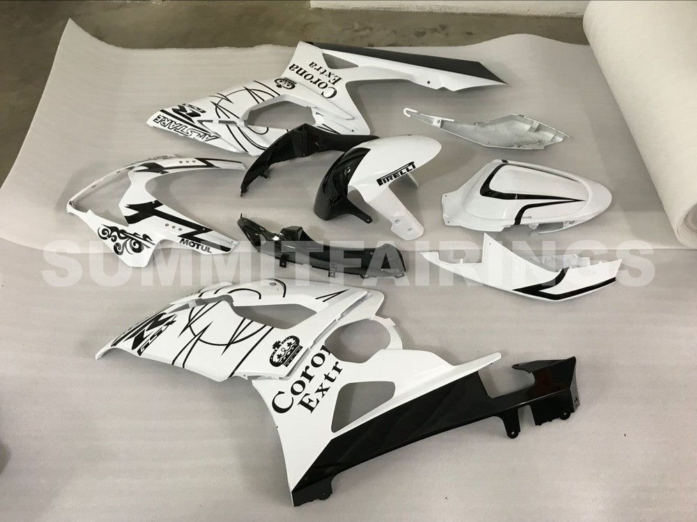 Fairings For Suzuki GSXR 1000 White Black Alstare (2005-2006)