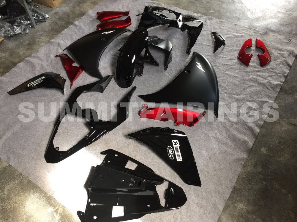 Fairings For Yamaha R1, 2009-2012 - Matte Black Gloss Black