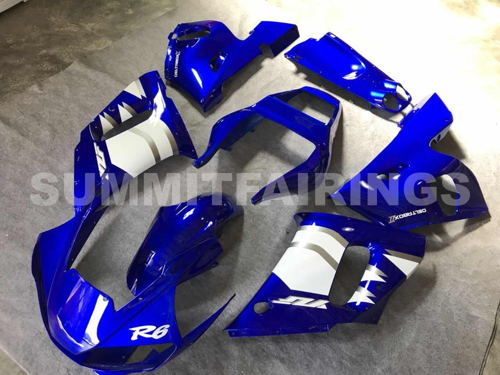 Fairings For Yamaha - YZF-600 R6 1998-2002 Blue and White