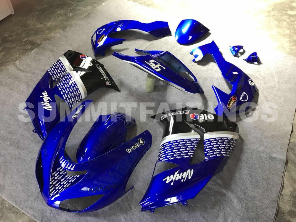 Fairings For Kawasaki ZX 10R Blue Black No.56 Nakano (2006-2007)