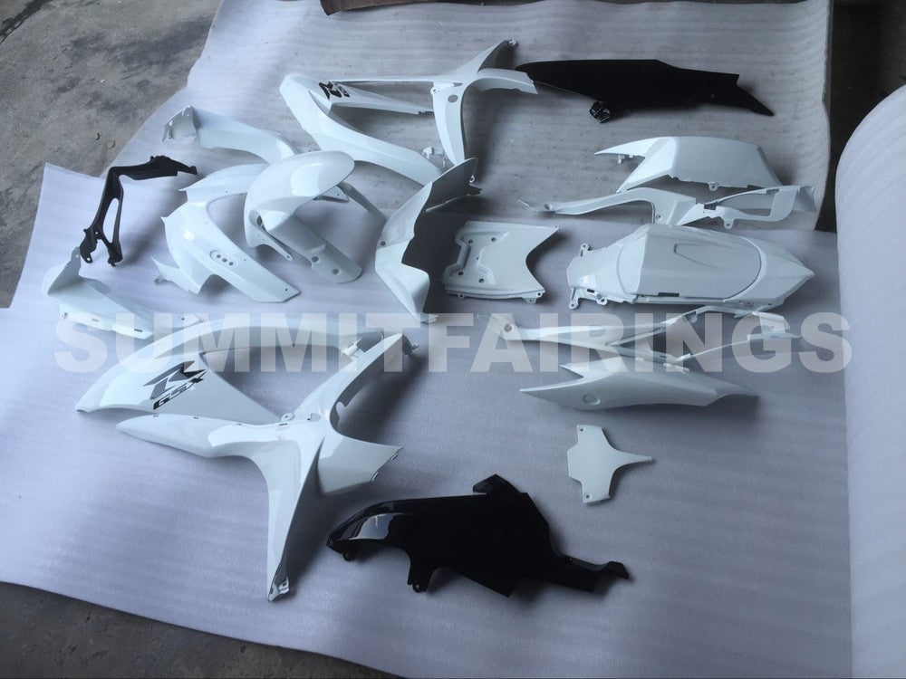 Fairings For Suzuki GSXR 600 750 Pure White Black GSXR (2008-2009-2010)