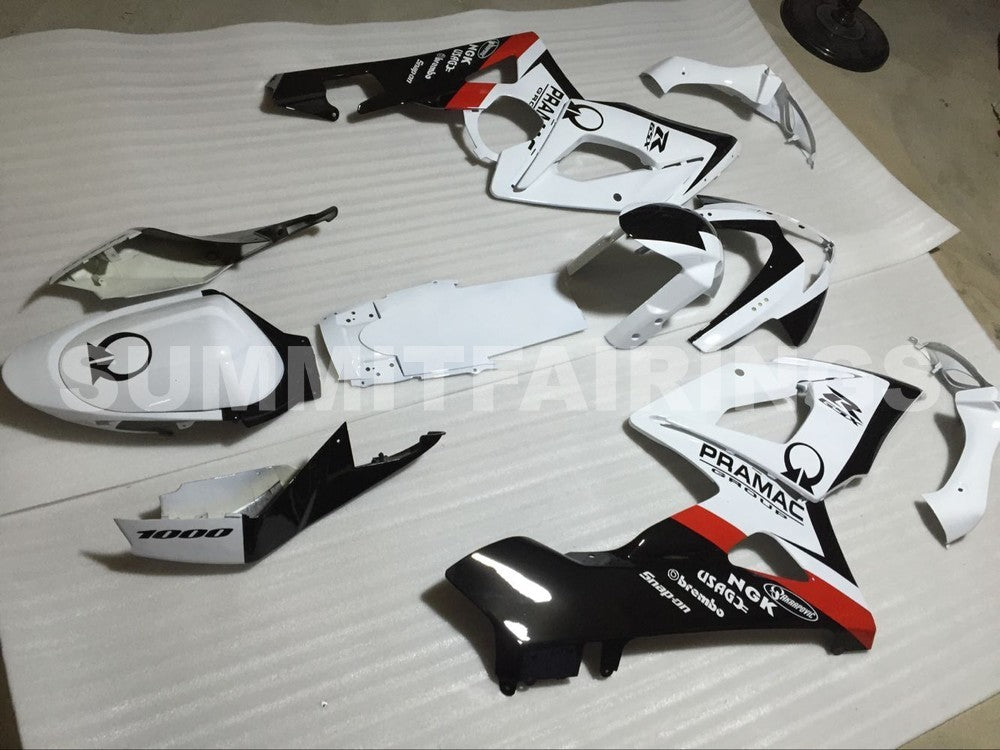 Fairings For Suzuki GSXR 1000 White Black Pramac (2005-2006)