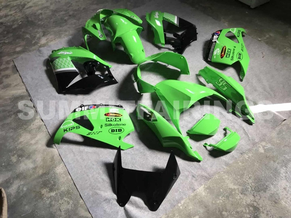 Fairings For Kawasaki ZX14R Green Black No.56 Nakano (2006-2011)