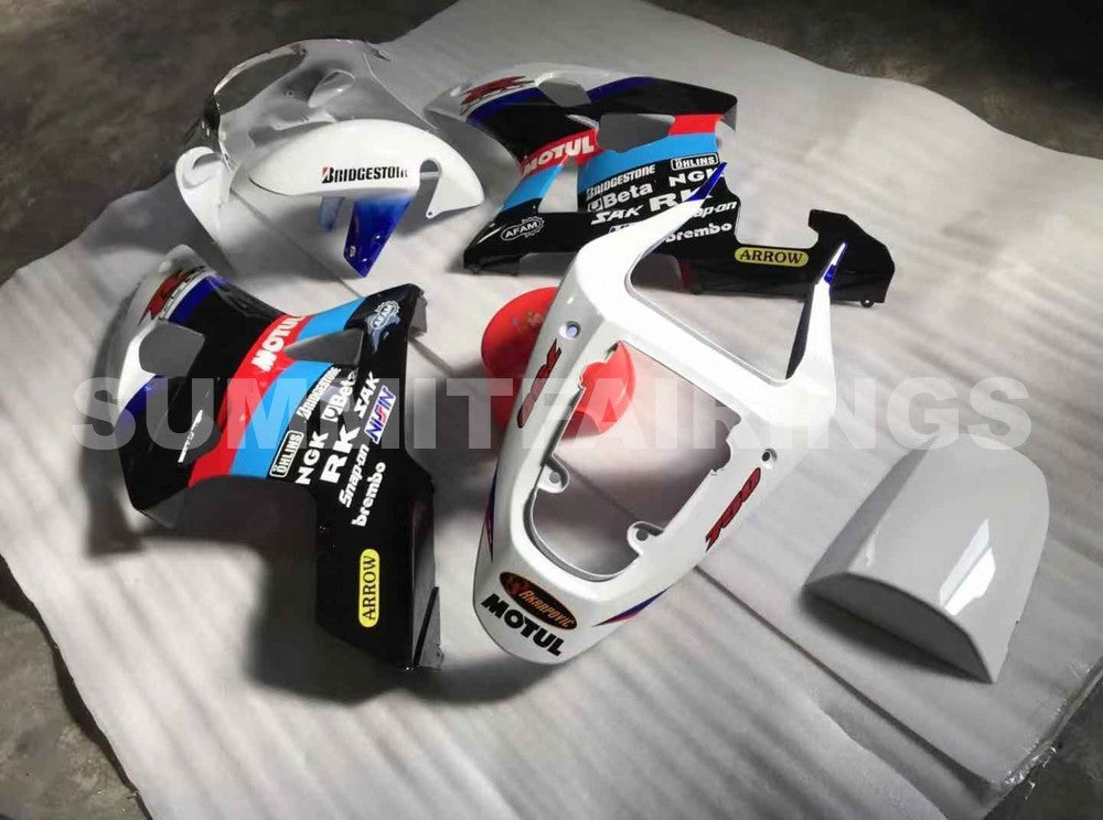 Fairings For Suzuki - GSXR600-750 K1 2001-2003 Black White & Blue