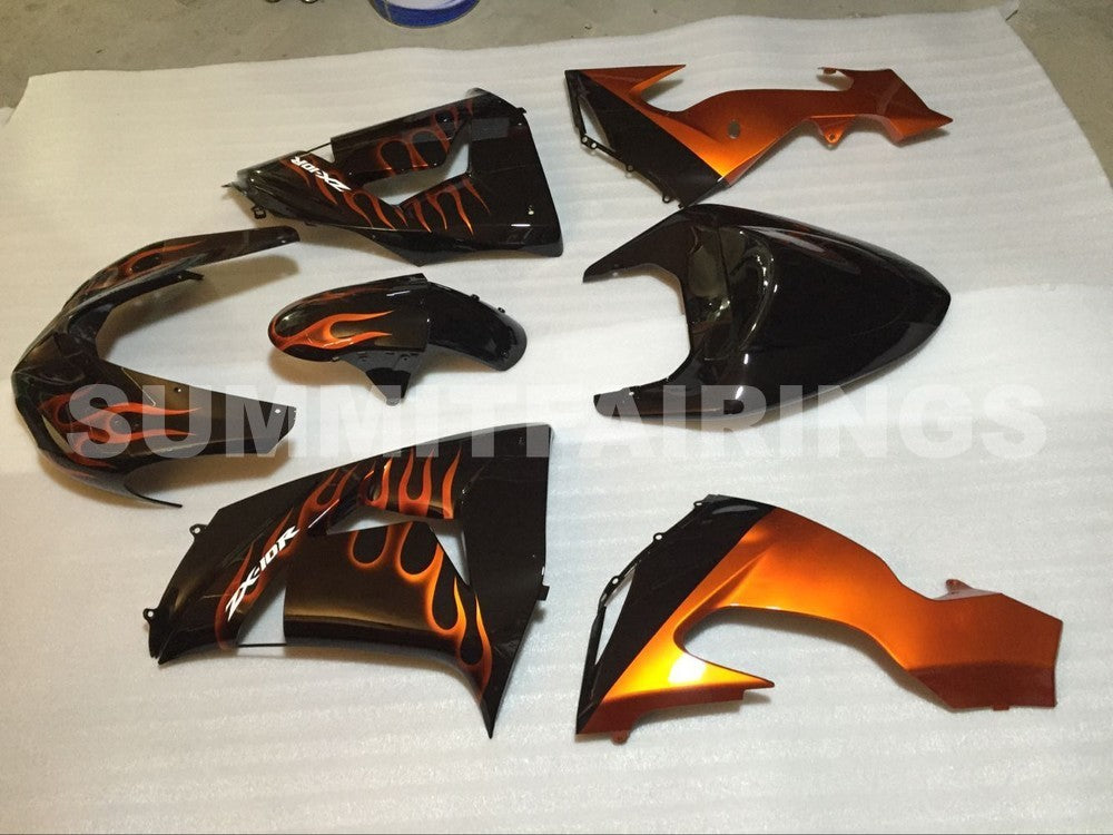 Fairings For Kawasaki ZX-10R, 2006-2007 - Orange Flame