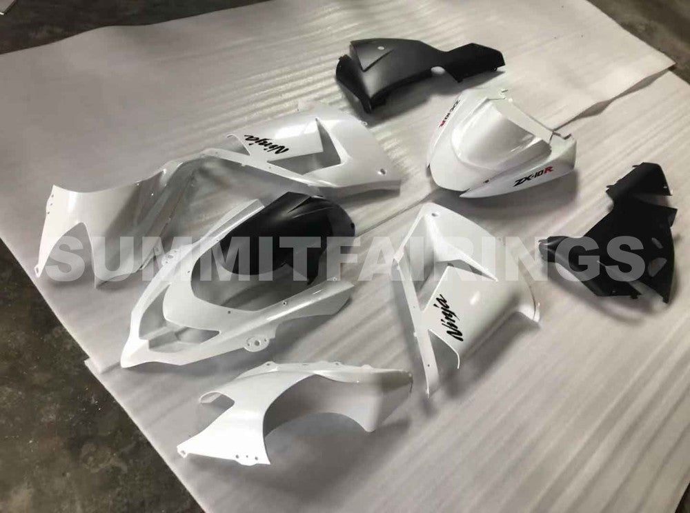 Fairings For Kawasaki ZX 10R Silver Black Ninja (2004-2005)