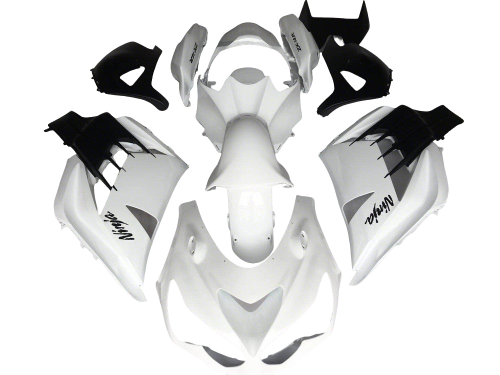 Fairings For Plastics Kawasaki ZX14R Ninja White (2012-2021)