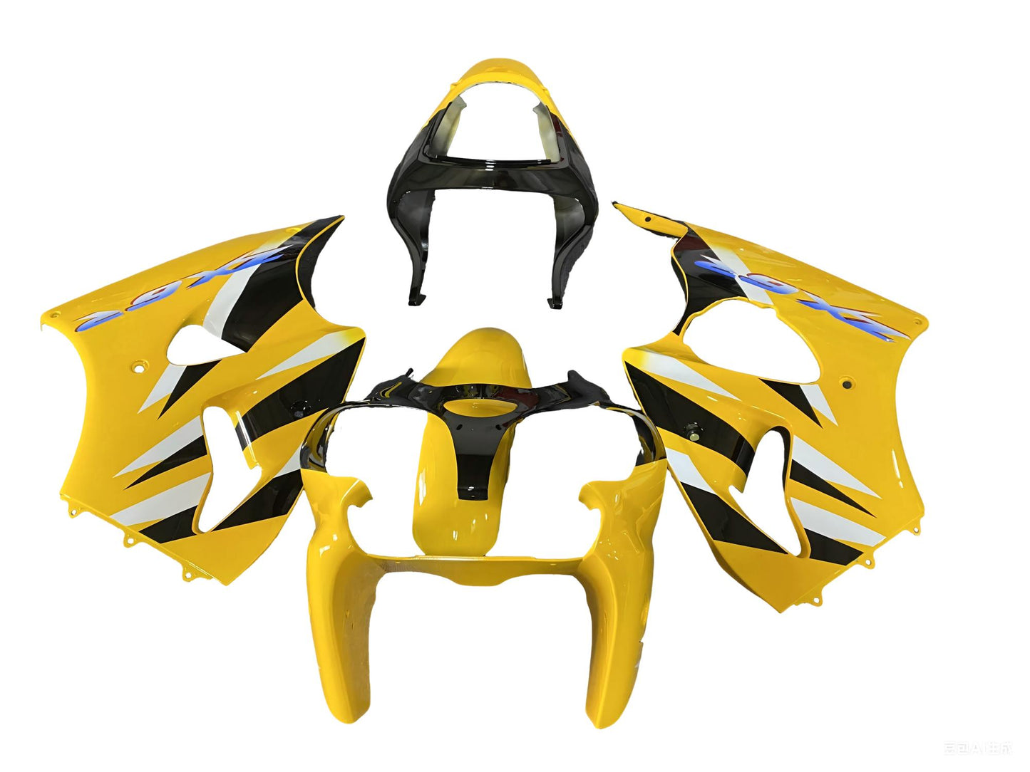 Fairings For Plastics Kawasaki ZX6R 636 Yellow Blue ZX6R (2000-2002)