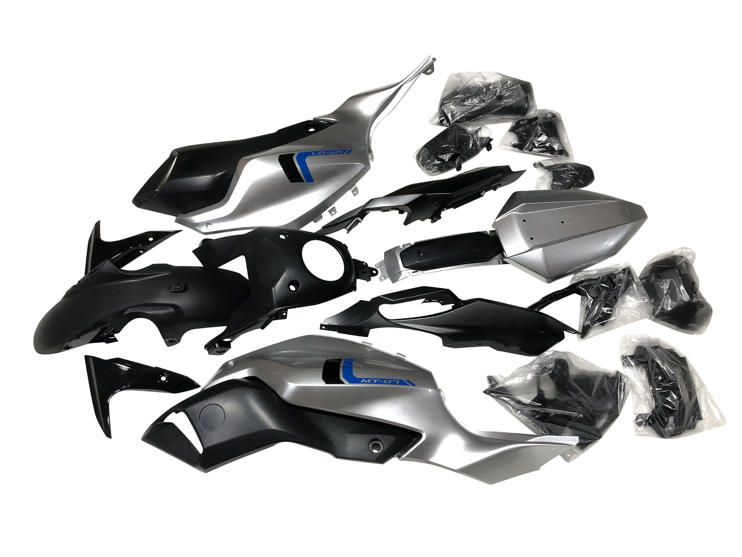 Fairings For Yamaha MT-07 2012-2017 Black Silver