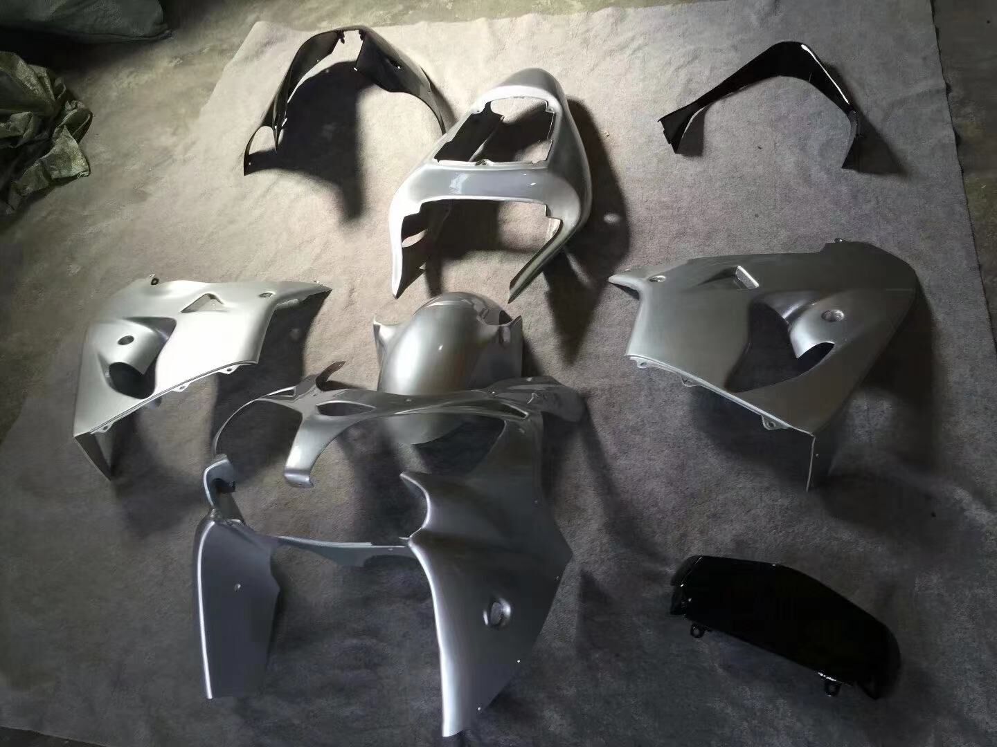 Fairings For Kawasaki ZX9R 2002-2003 Silvery & Glossy black