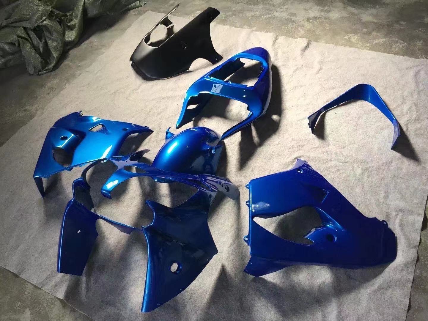 Fairings For Kawasaki ZX9R 2002-2003 Blue & Matte black