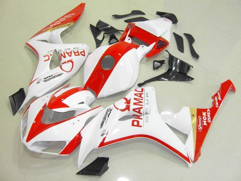Fairings For Honda CBR 1000 RR, 2006-2007 - White & Red