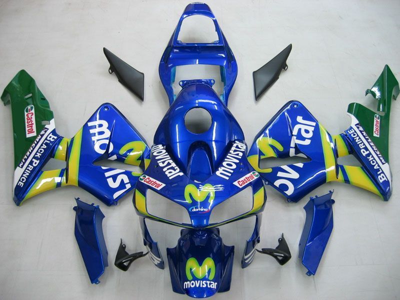 Fairings For Honda CBR 600 RR Blue & Green Movistar (2003-2004)