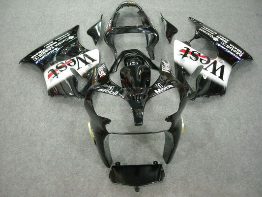 Fairings For Plastics Kawasaki ZX6R 636 Black West  (2000-2002)