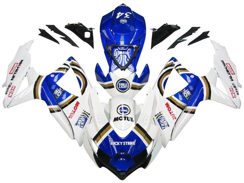 Fairings For Suzuki GSXR 600 750 White Blue (2008-2009-2010)