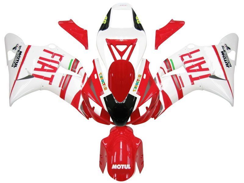 Fairings For Yamaha YZF-R1 Red White No.46 FIAT R1 (1998-1999)