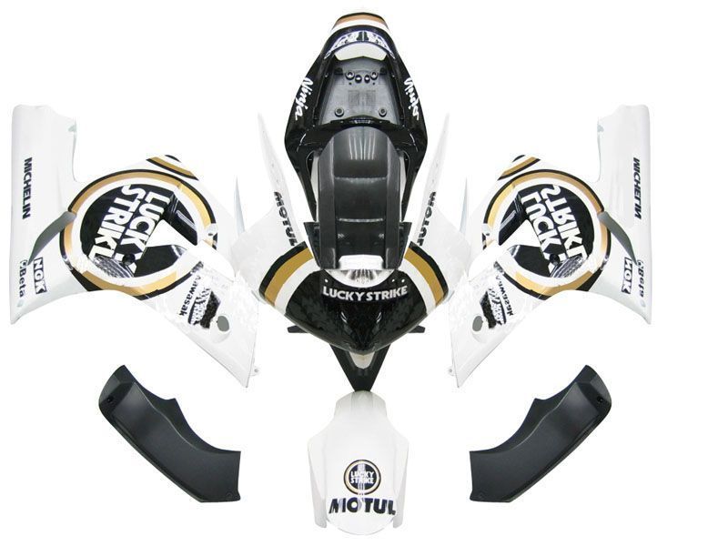 Fairings For Kawasaki ZX6R 636 White Black (2003-2004)