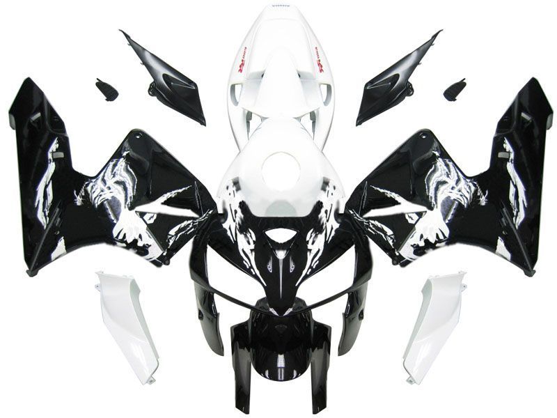 Fairings For Honda CBR 600 RR White & Black Tribal (2005-2006)