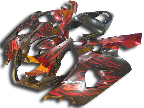 Fairings For Suzuki - GSXR600-750 K4 04-05 Red Flame