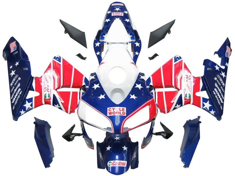 Fairings For Honda CBR 600 RR USA Flag Castrol (2003-2004)