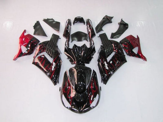 Fairings For Kawasaki Ninja ZX-14R (2006-2011) Red Flame