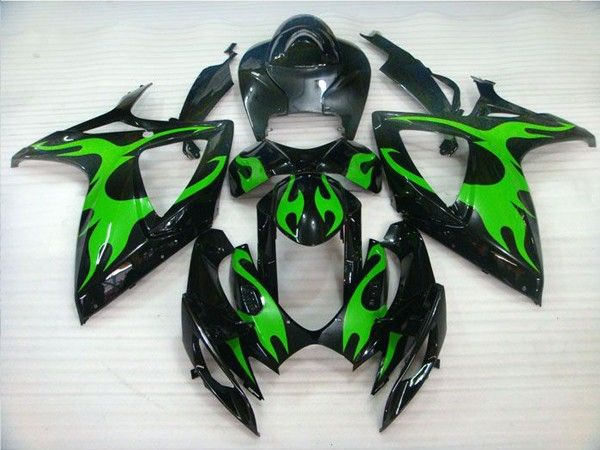Fairings For Suzuki - GSXR600-750 K6 06-07 Green Flame