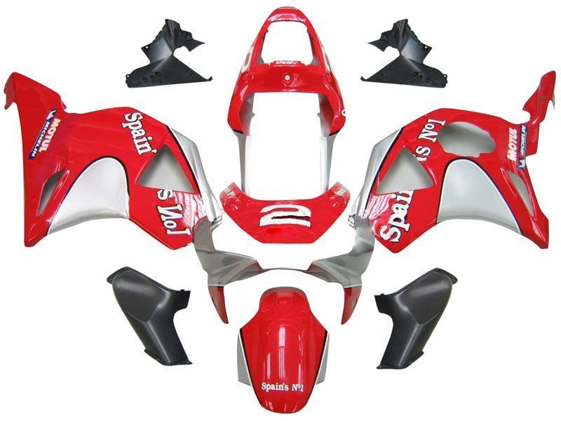Fairings For Honda CBR 954 RR Red & Silver No.2 Spin's (2002-2003)